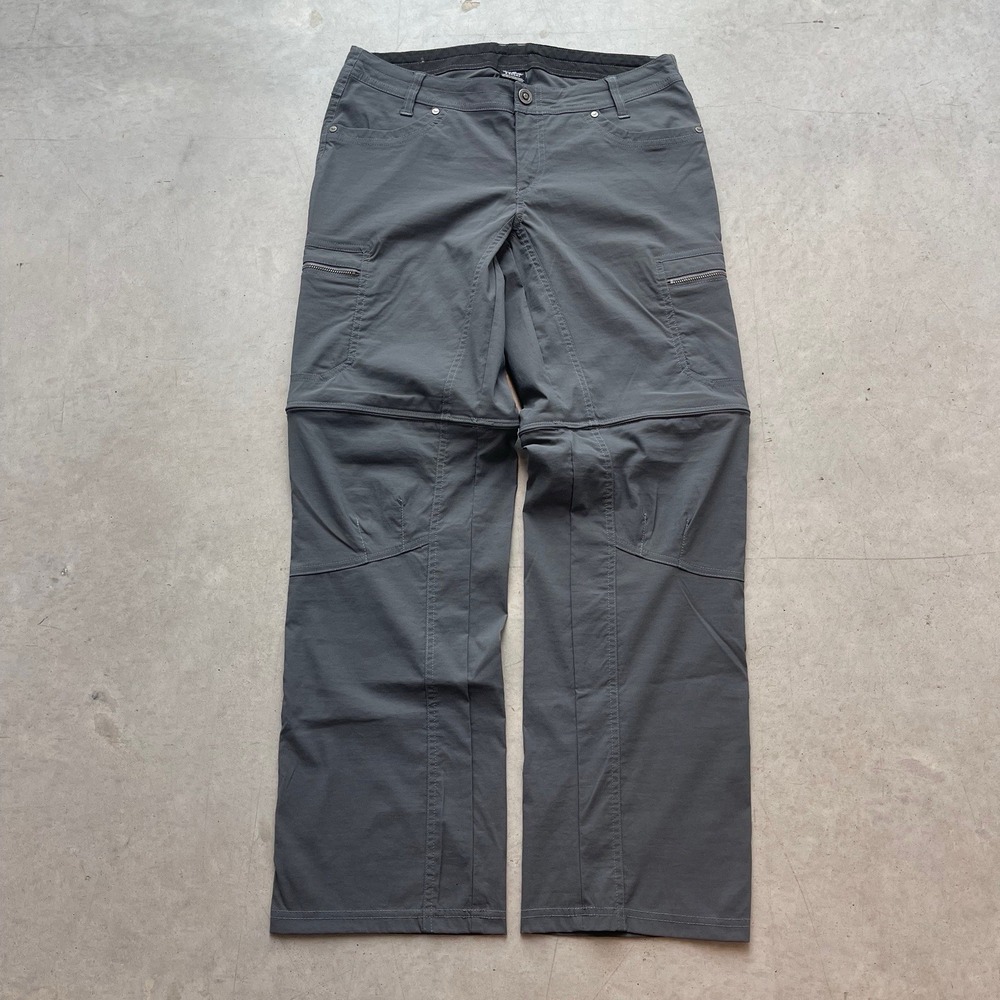 Kuhl Womens 8 Short Gray Convertible‎ Pants Hiking Outdoor Cargo Pockets (32x29)